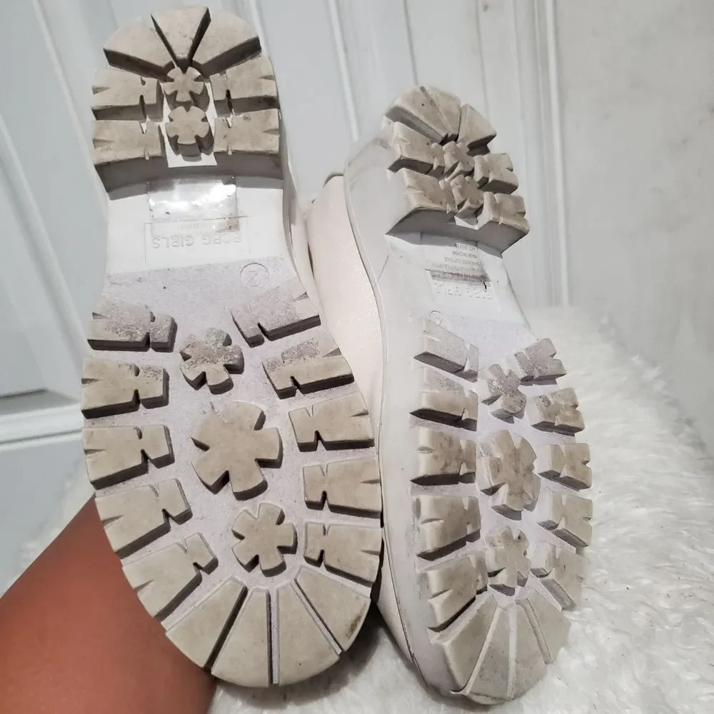 Girls BCBG Boots Cream Fur-Lined Kids Boots